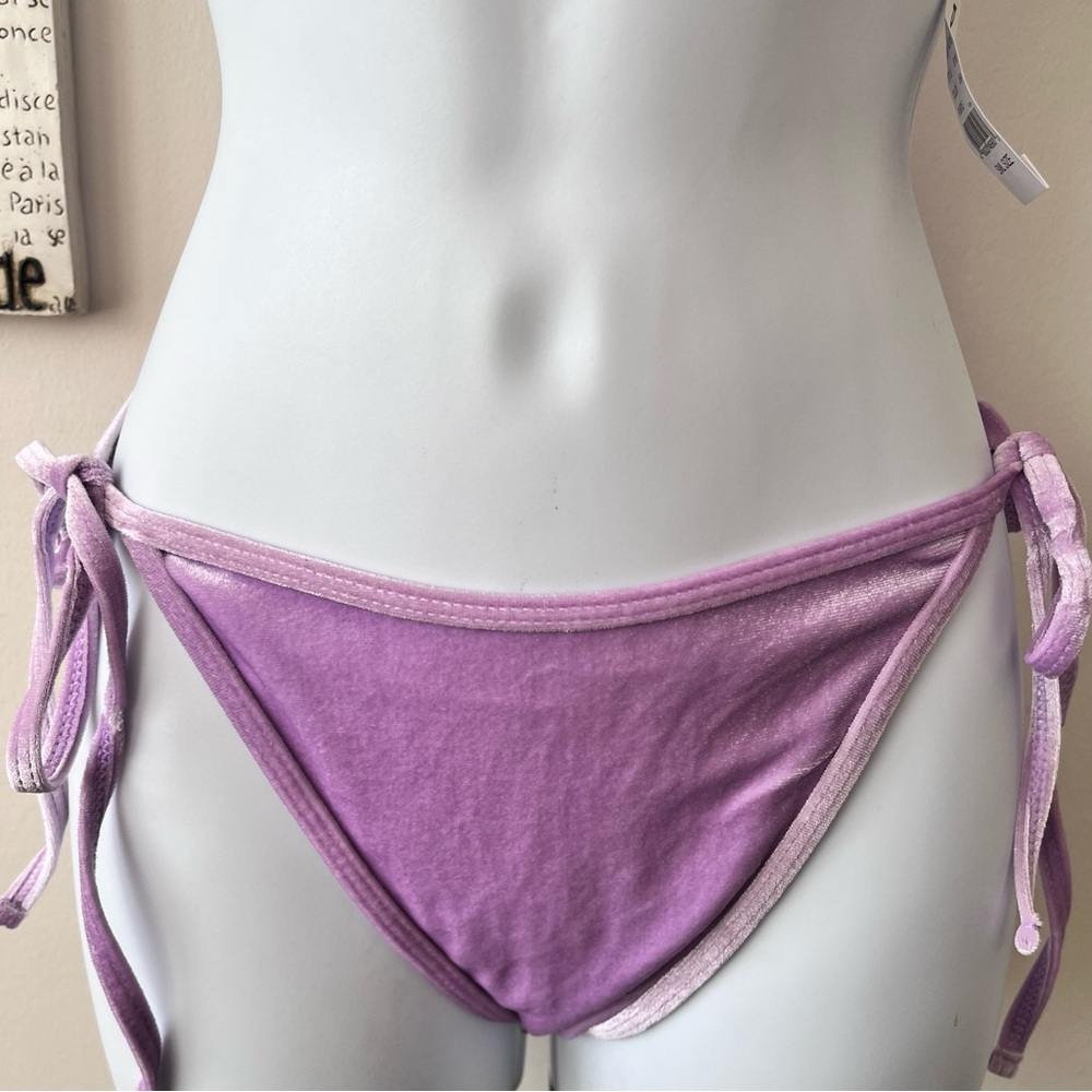 NWT Kendall & Kylie Two Piece Lavender Purple Velvet Bikini Size S/M - Picture 4 of 8